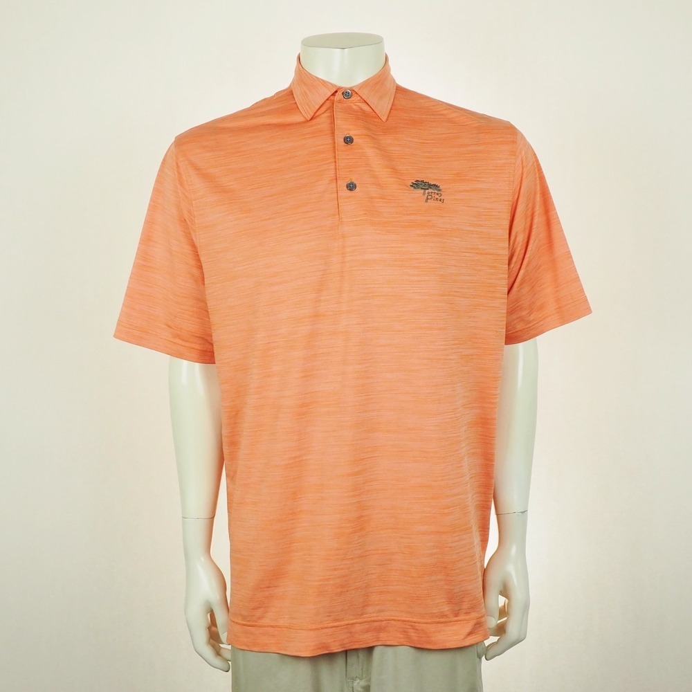 FootJoy FJ Torrey Pines Golf Polo Shirt Mens Medium Heather Orange Performance